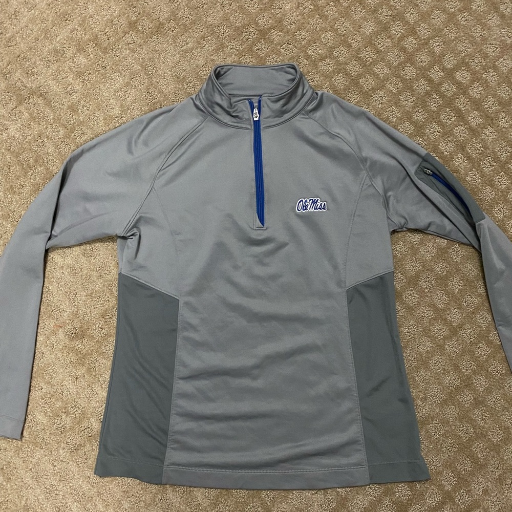 Ole Miss Ladies 1/4 Zip Lightweight Jacket